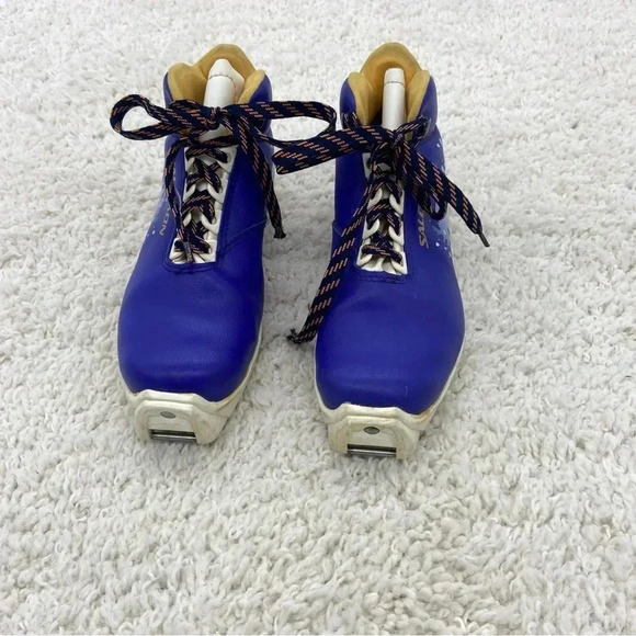 Salomon Kids Cross Country Ski Boots Lace Up Purple White Size EU35/US4 - Picture 1 of 10